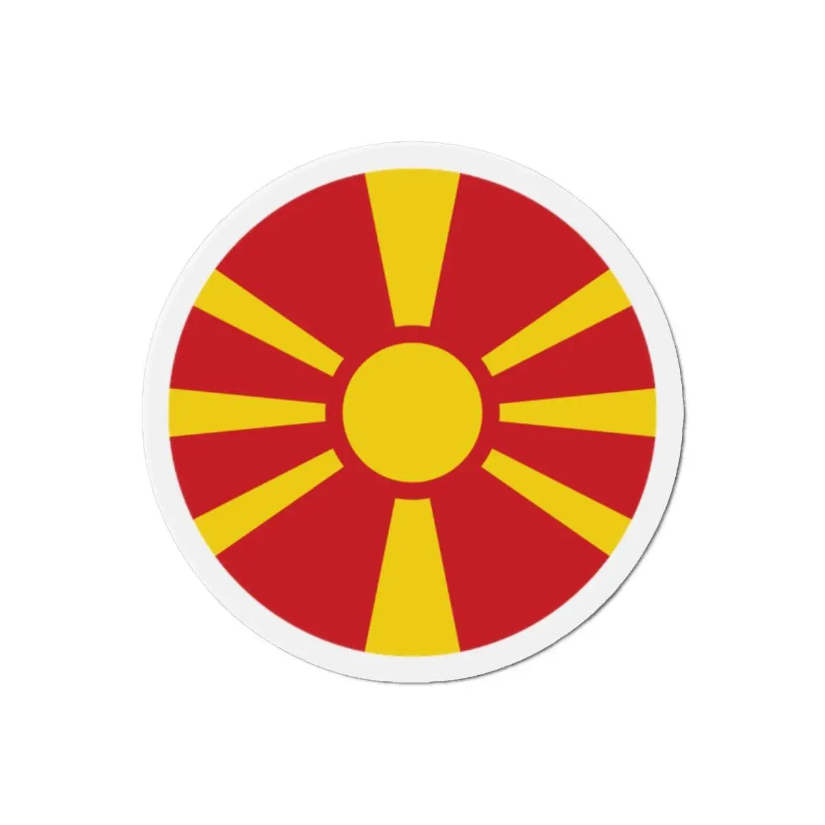 Aimant rond drapeau macédoine du nord décoratif souvenir
