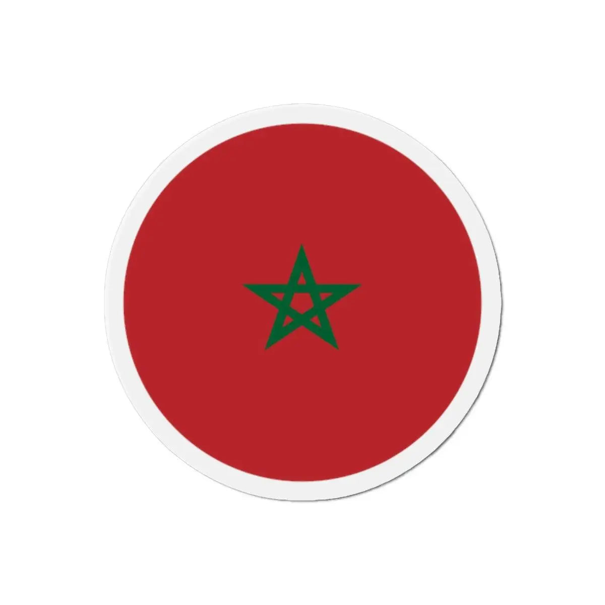 Aimant rond drapeau maroc décoratif pour surfaces métalliques