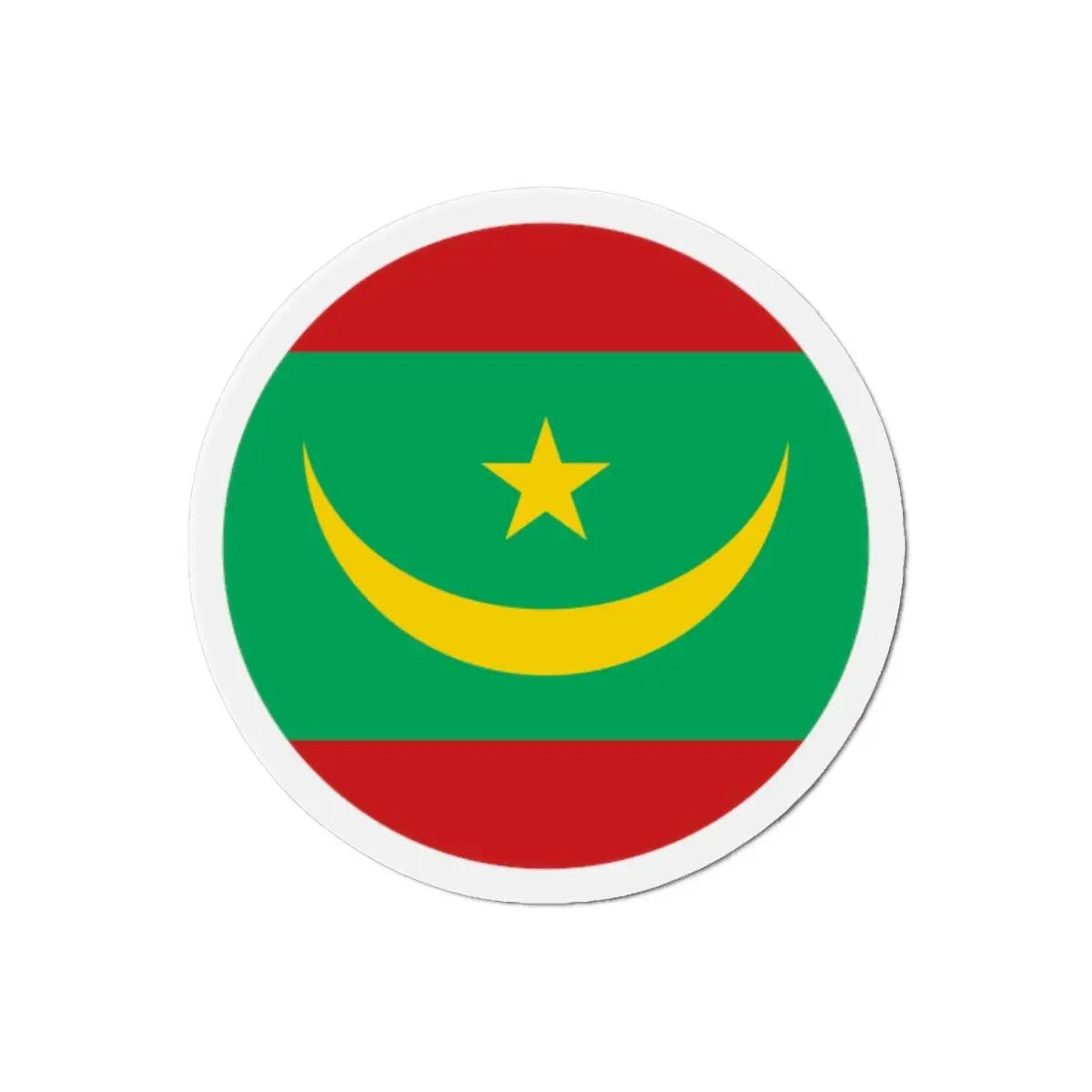 Aimant rond drapeau mauritanie décoratif souvenir métal