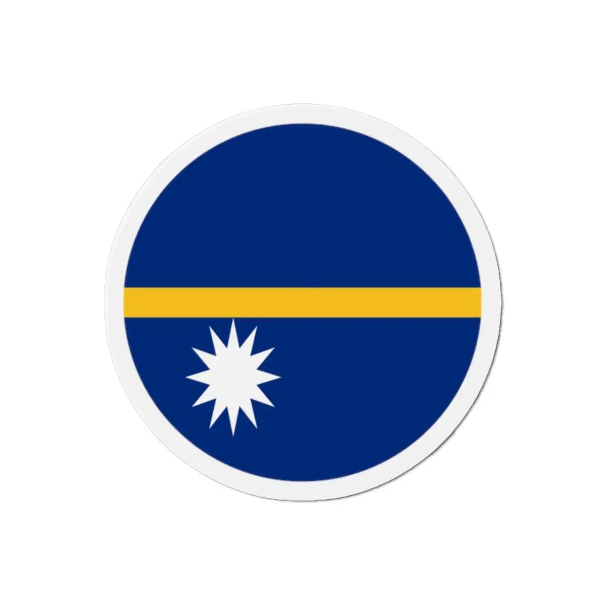 Aimant rond drapeau nauru en métal décoratif souvenir