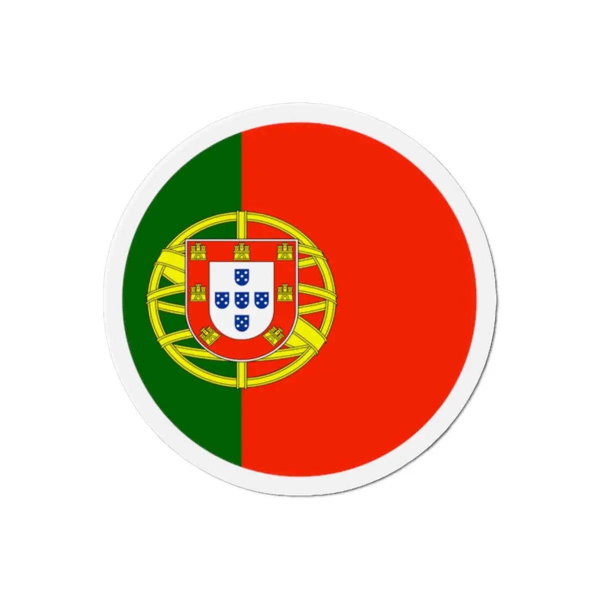 Aimant rond drapeau portugal forme décorative réfrigérateur