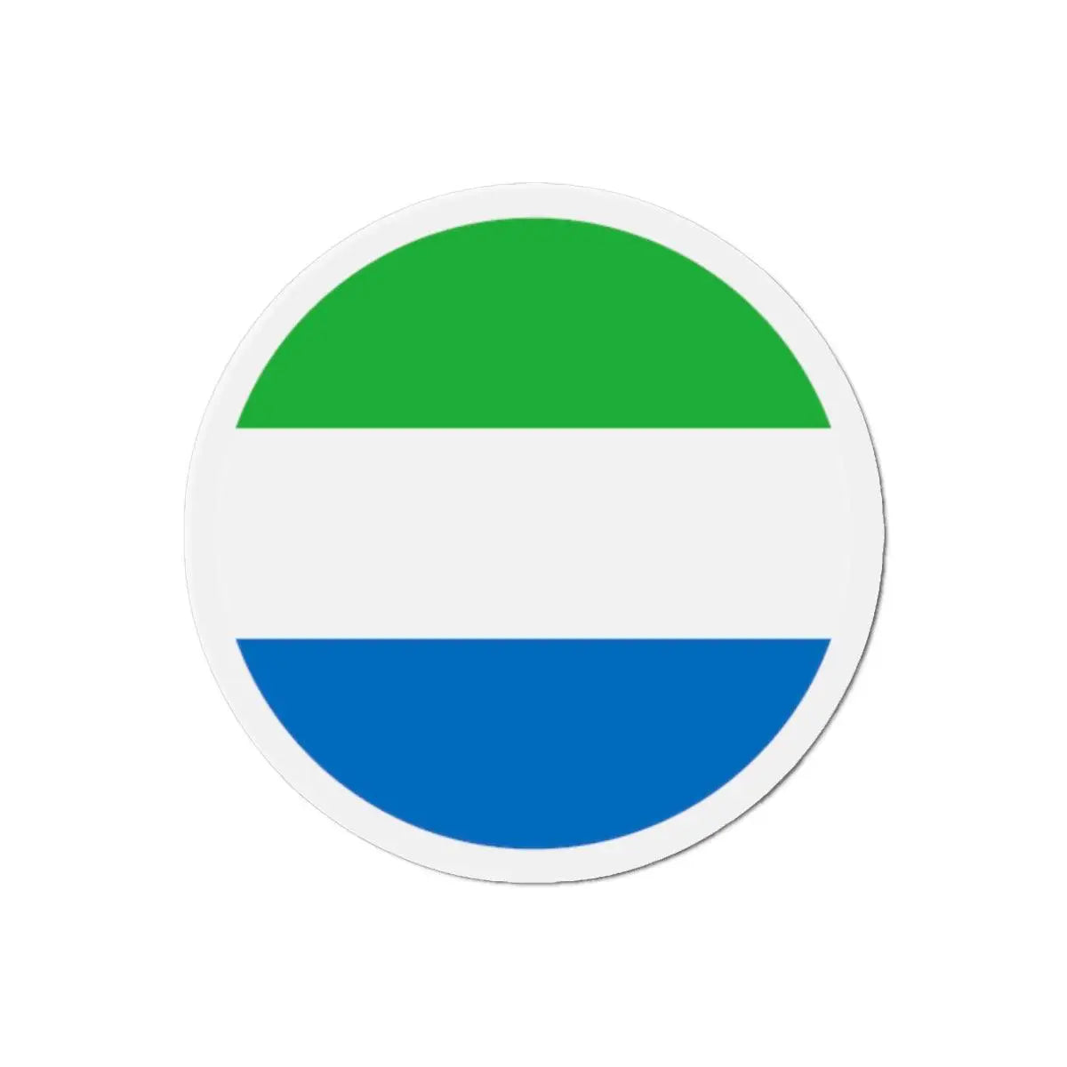 Aimant rond drapeau sierra leone forme décorative magnetisée