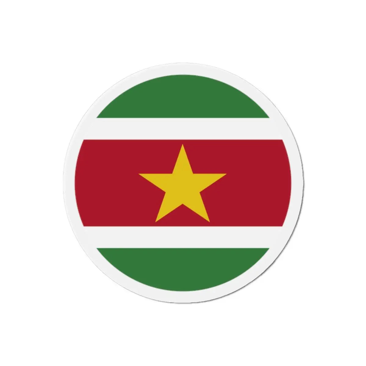 Aimant rond drapeau suriname forme ronde décoratif