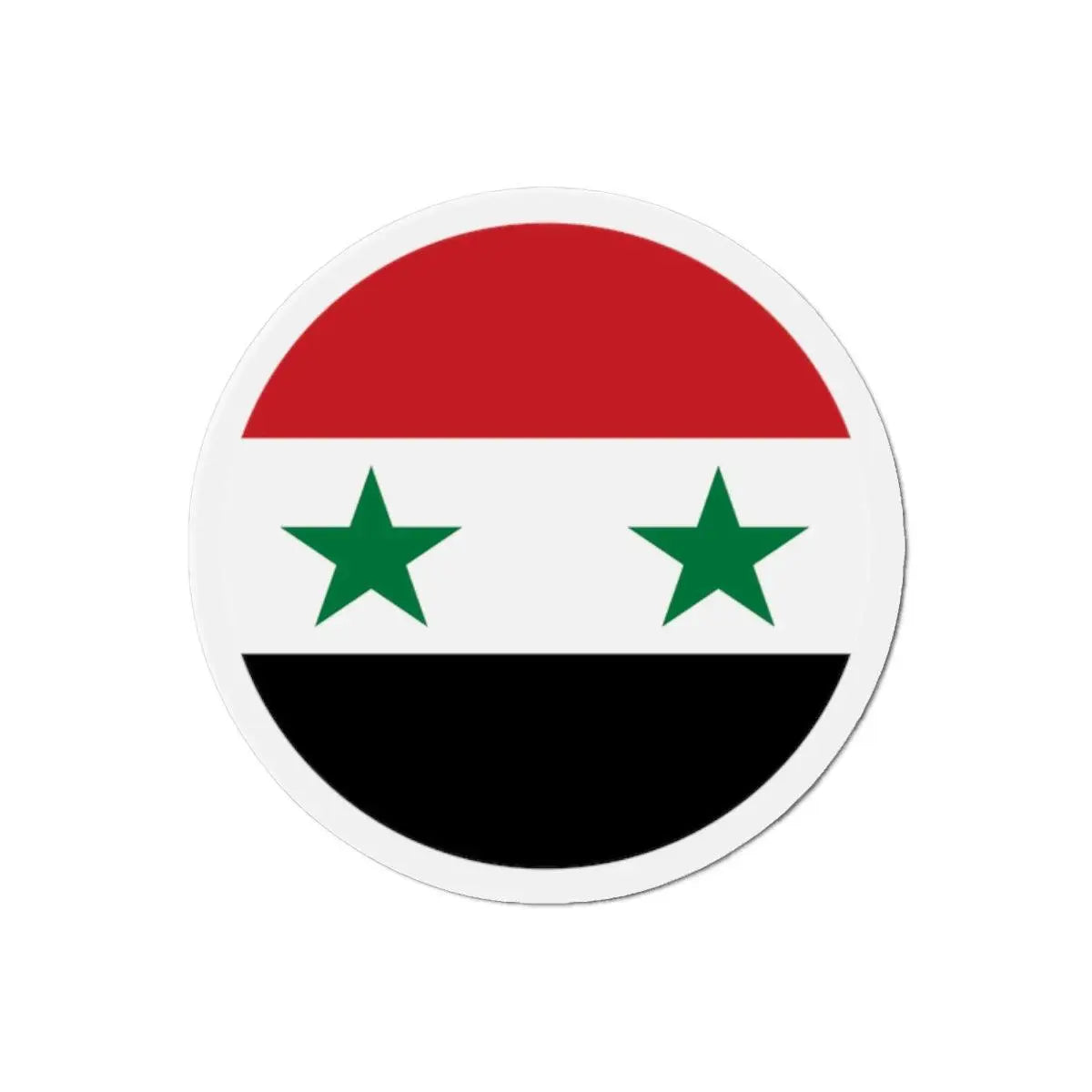 Aimant rond drapeau syrie forme décorative surface métallique