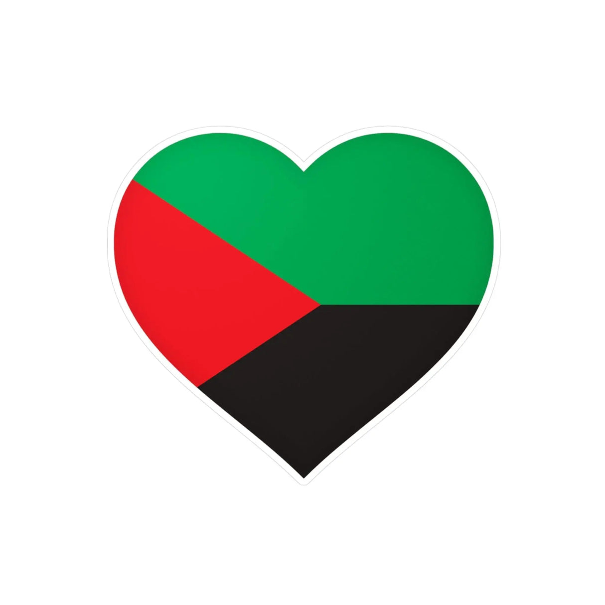 Autocollant cœur drapeau martinique pvc décoratif