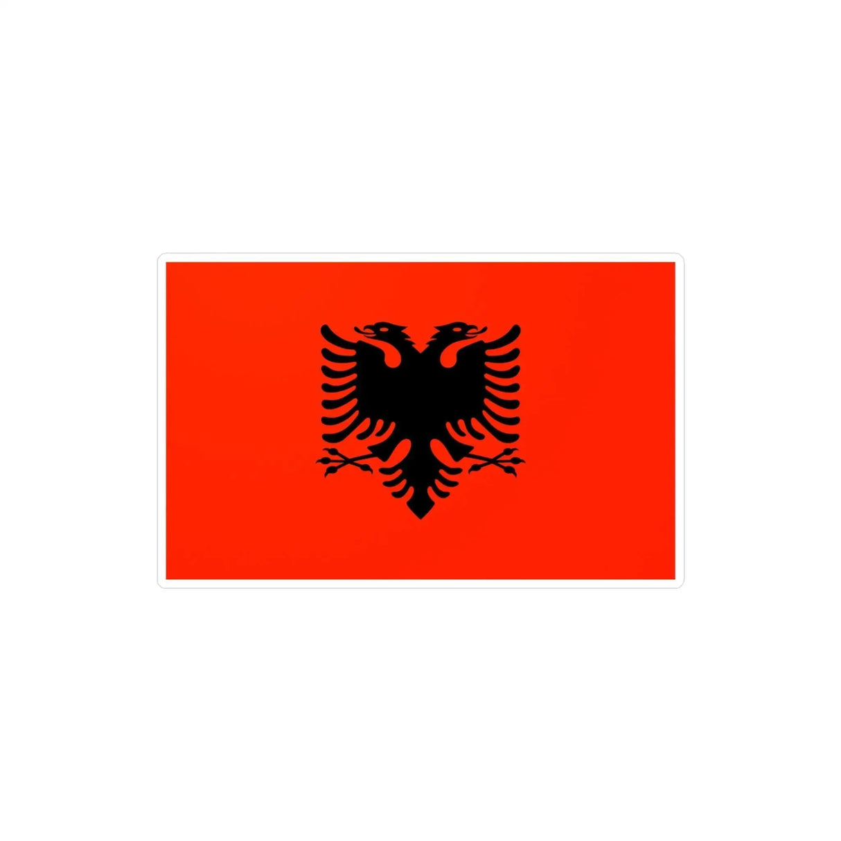 Autocollant drapeau albanie forme rectangle pvc résistant