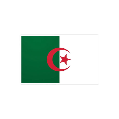 Autocollant drapeau algérie rectangulaire résistant pvc
