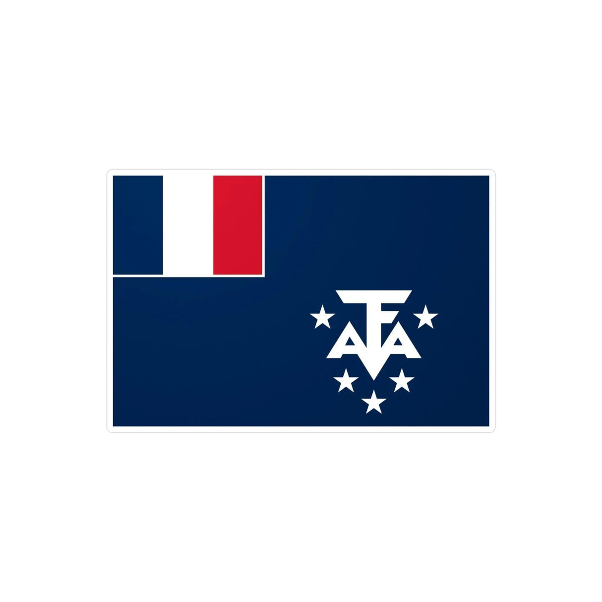 Autocollant drapeau antarctique française rectangle résistant