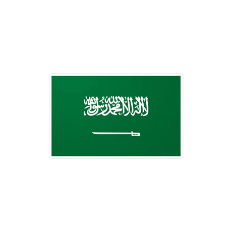 Autocollant drapeau arabie saoudite rectangle pvc résistant