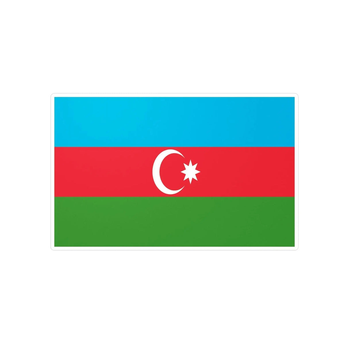 Autocollant drapeau azerbaïdjan rectangulaire pvc résistant