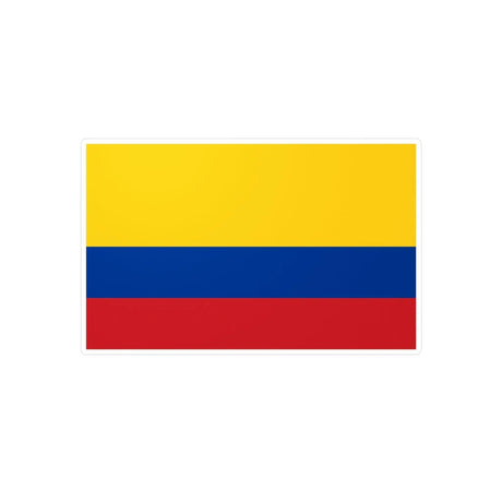 Autocollant drapeau colombie rectangle pvc résistant