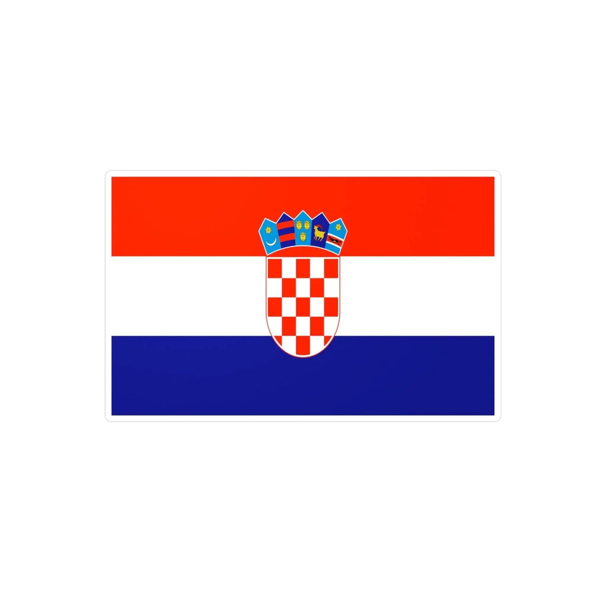 Autocollant drapeau croatie rectangle pvc résistant