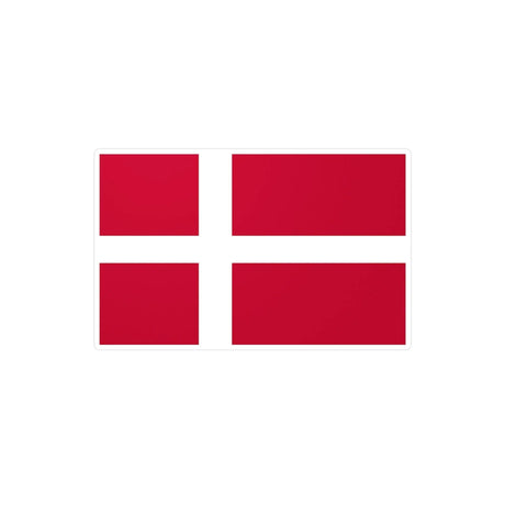 Autocollant drapeau danemark rectangle pvc résistant