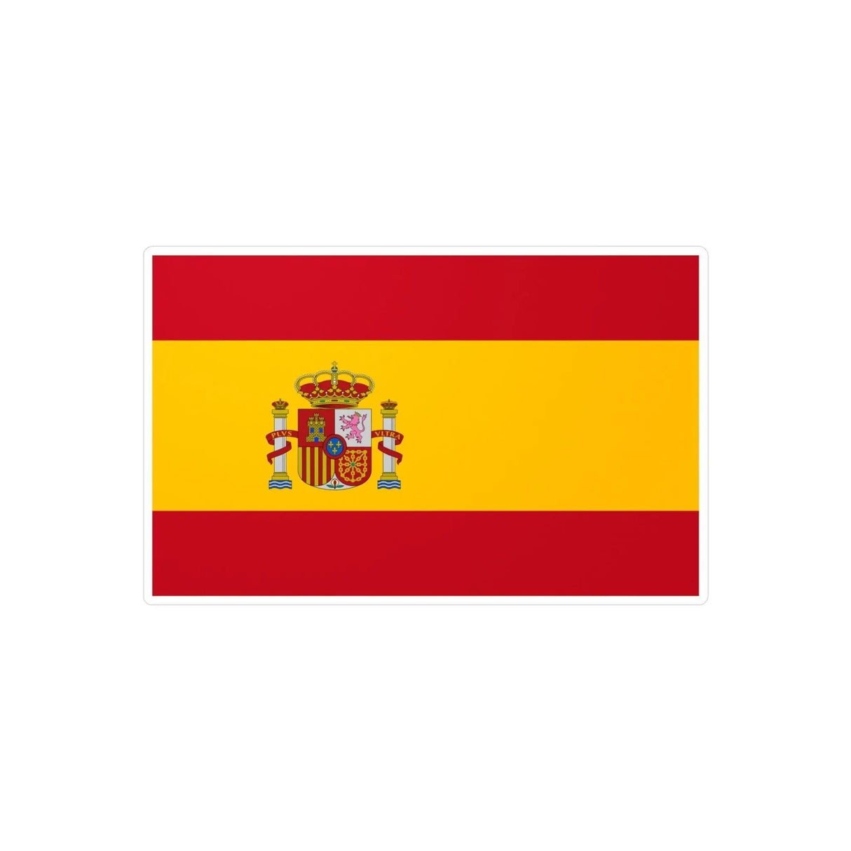Autocollant drapeau espagne rectangle pvc résistant