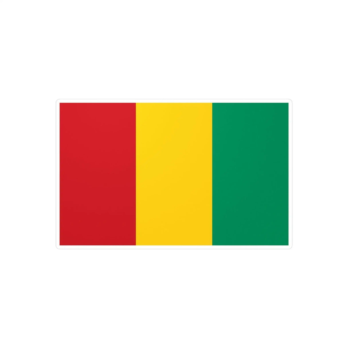 Autocollant drapeau guinée rectangle pvc résistant facile