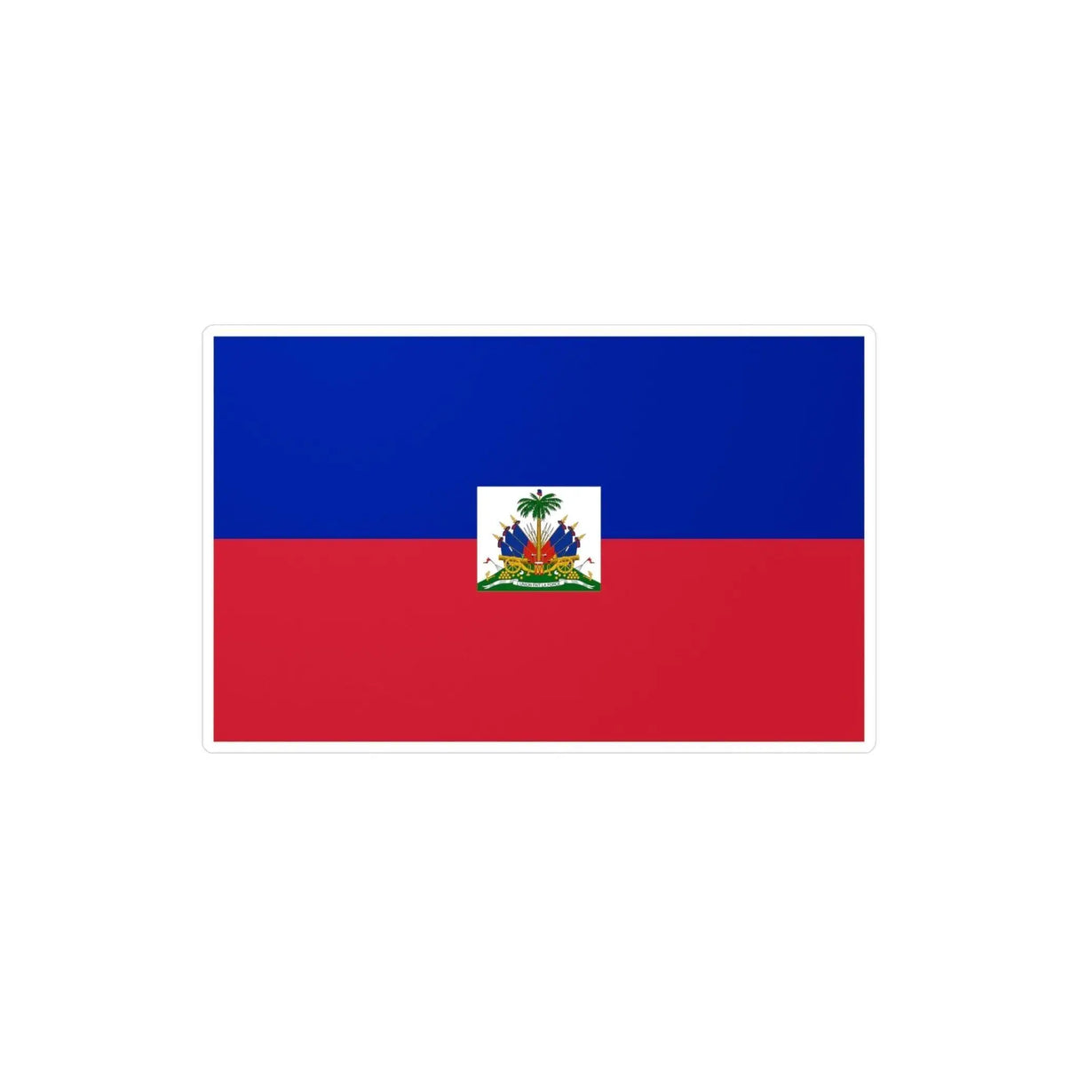 Autocollant drapeau haïti rectangulaire pvc résistant