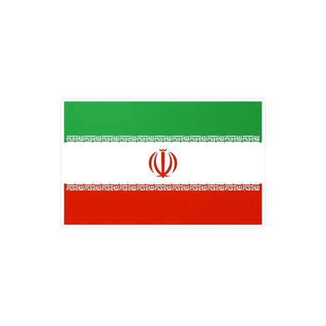 Autocollant drapeau iran format rectangle en pvc résistant