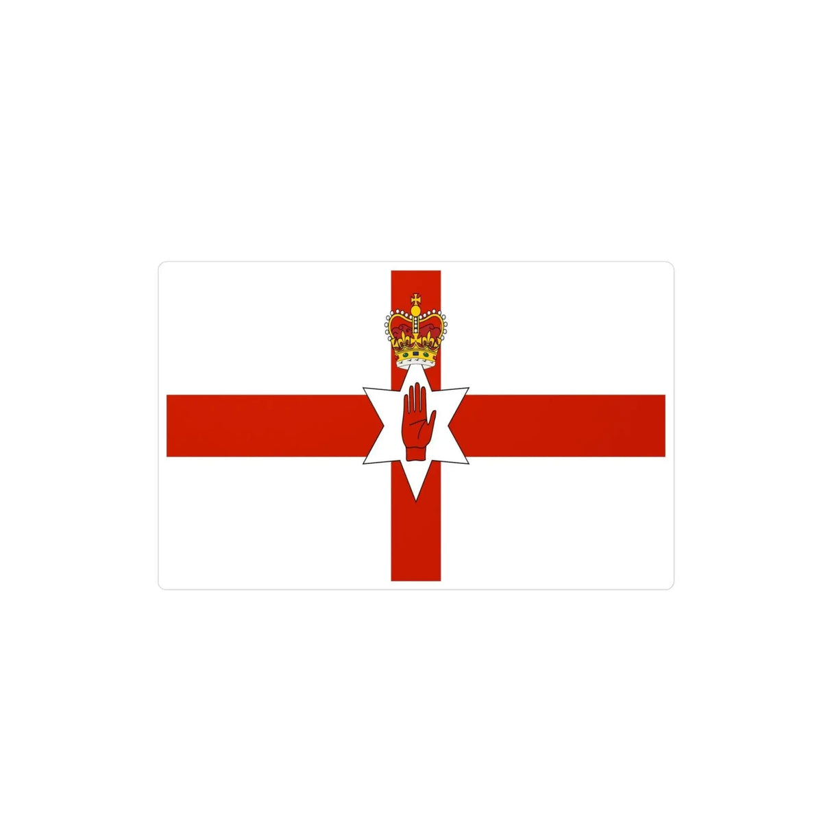 Autocollant drapeau irlande du nord rectangle pvc résistant