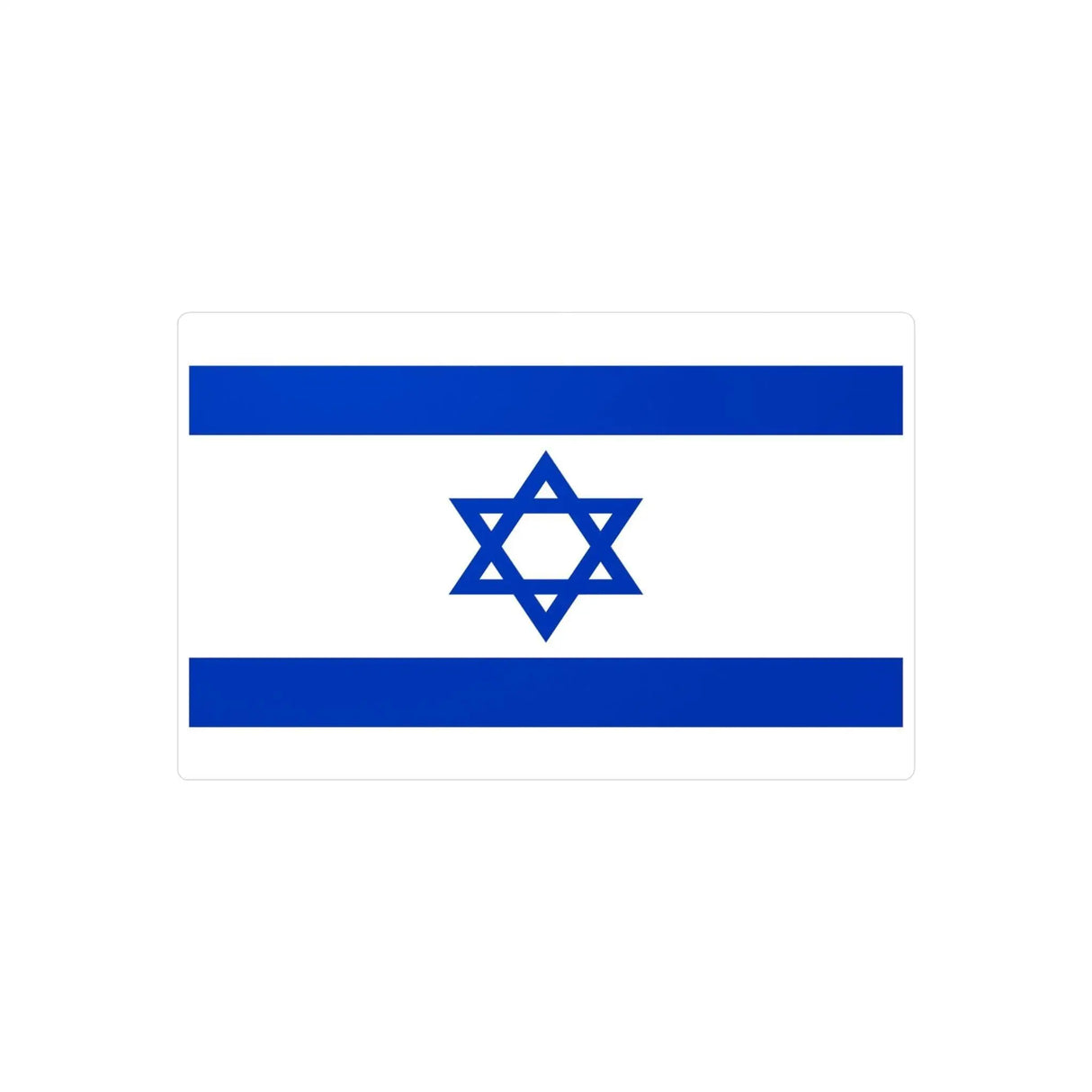 Autocollant drapeau israël rectangle pvc résistant