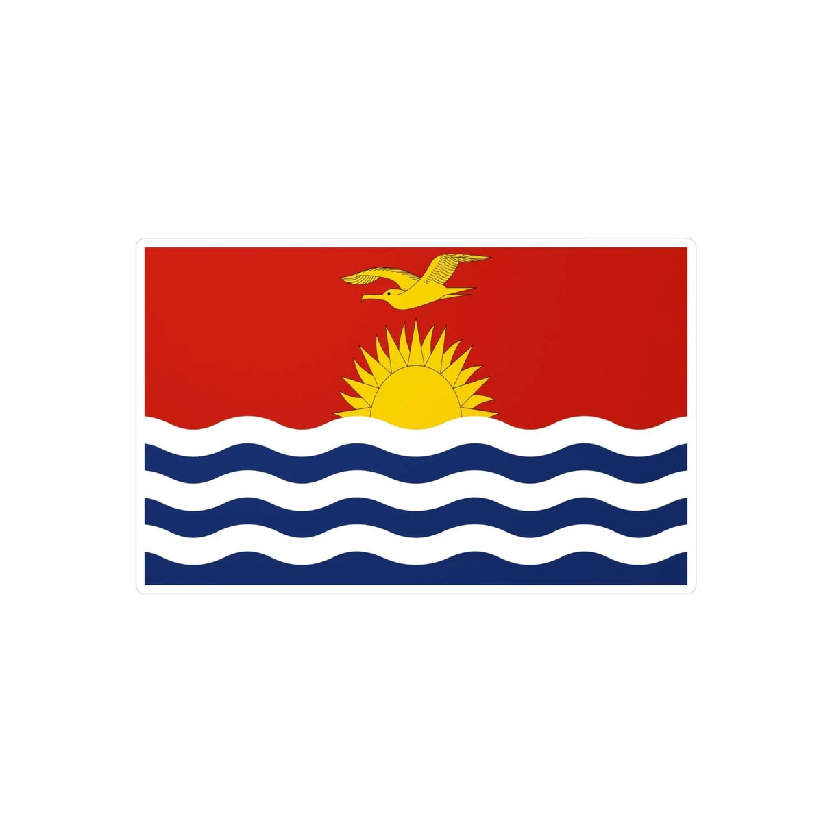 Autocollant drapeau kiribati rectangle pvc résistant