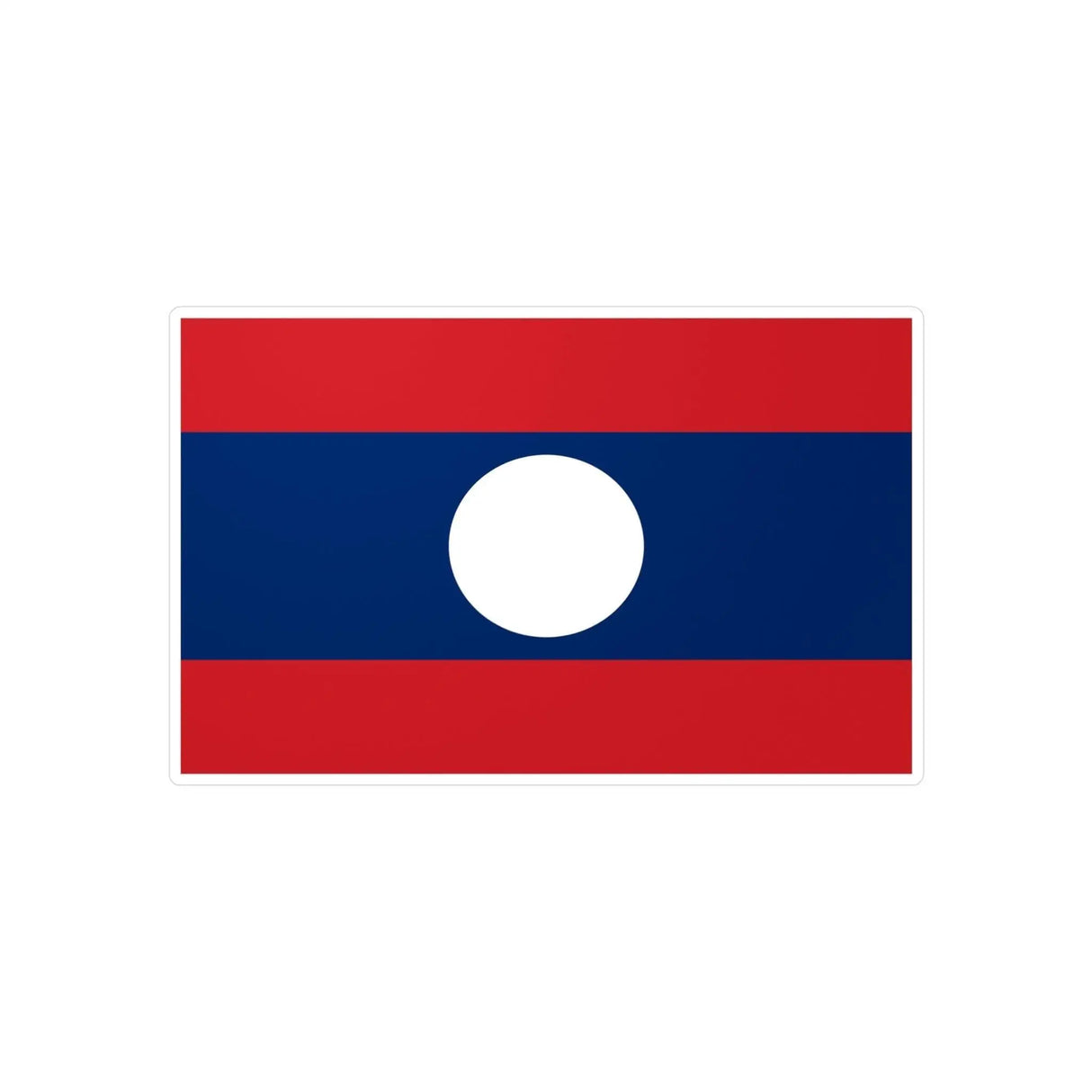 Autocollant drapeau laos rectangle pvc résistant décoratif