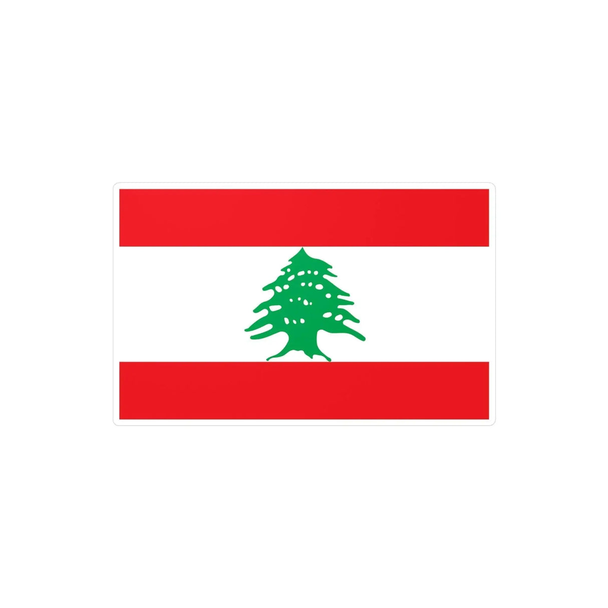 Autocollant drapeau liban rectangle pvc résistant décoratif