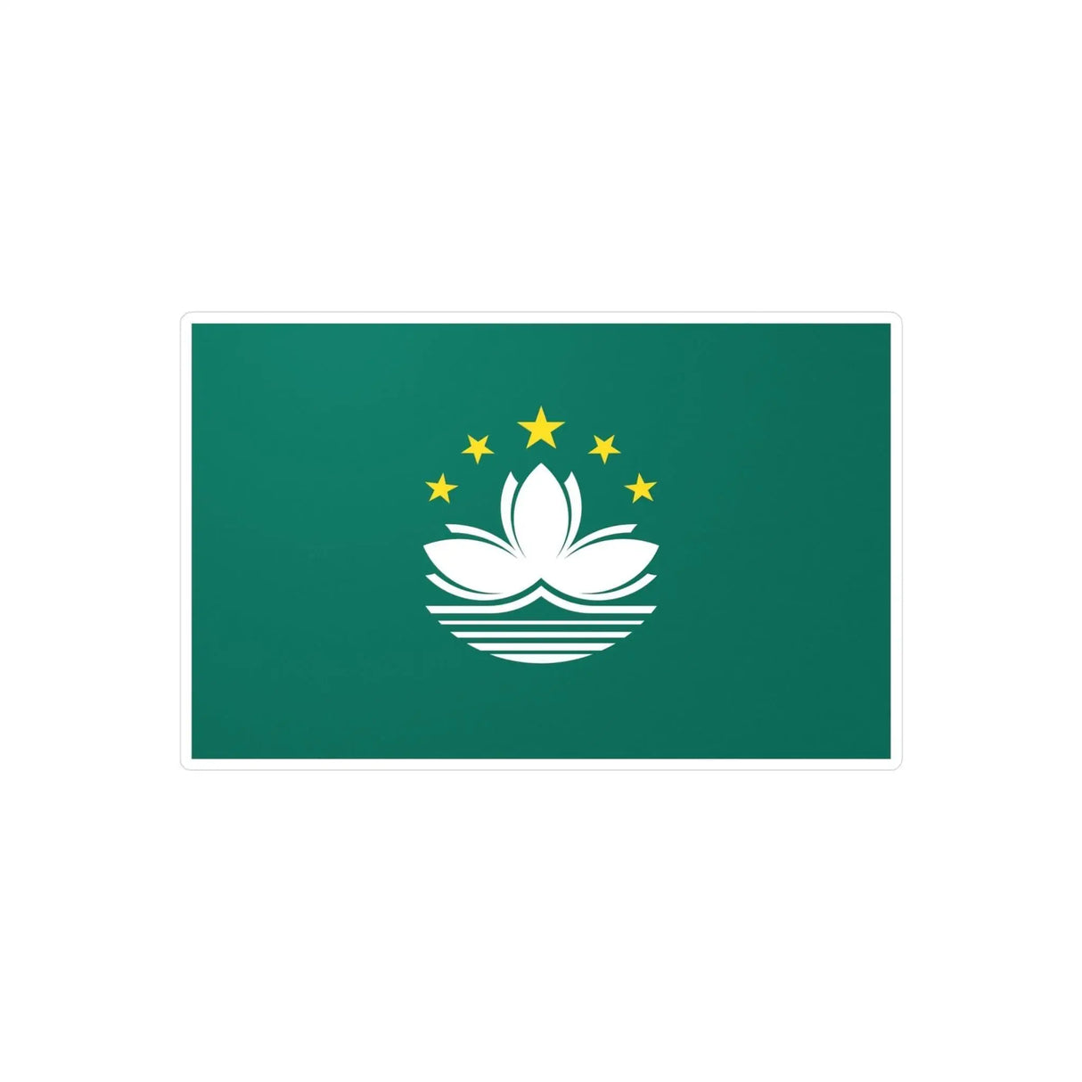 Autocollant drapeau macao rectangle pvc résistant