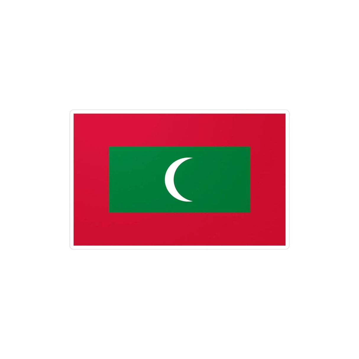 Autocollant drapeau maldives rectangle pvc résistant