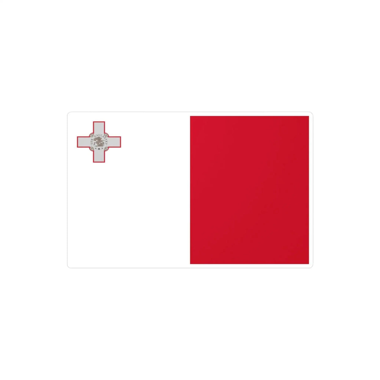 Autocollant drapeau malte pvc rectangulaire résistant