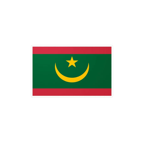 Autocollant drapeau mauritanie pvc forme rectangle résistant