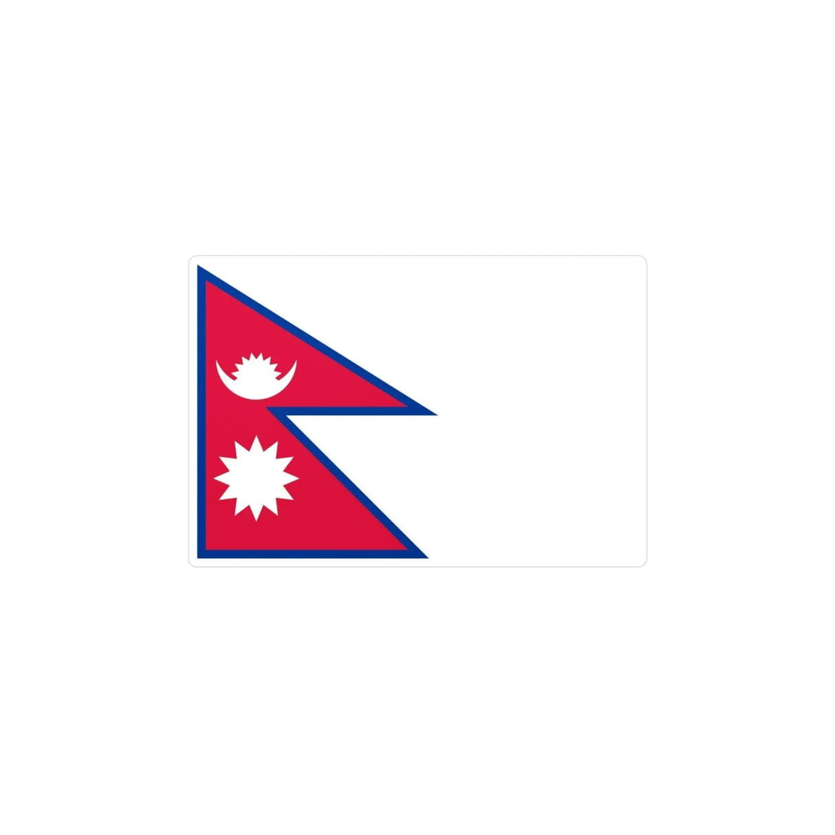 Autocollant drapeau népal rectangle en pvc résistant