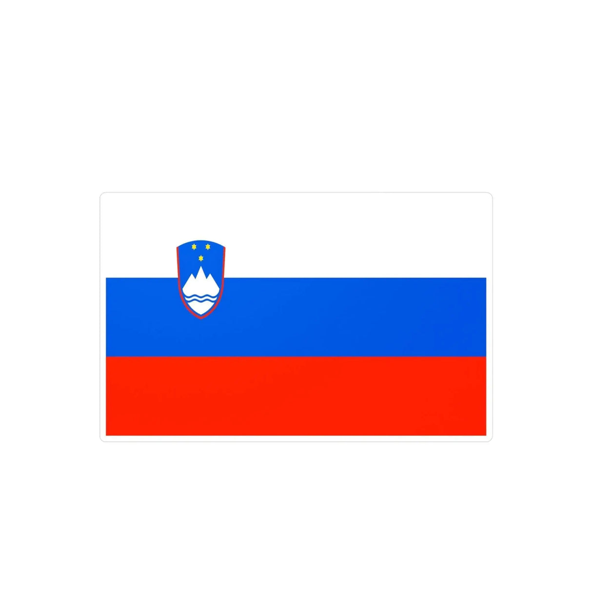 Autocollant drapeau slovénie rectangle pvc résistant