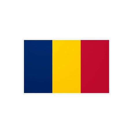 Autocollant drapeau tchad rectangle pvc résistant