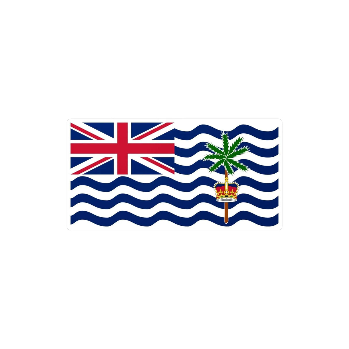 Autocollant drapeau territoire britannique océan indien rectangle