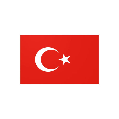 Autocollant drapeau turquie rectangle pvc résistant