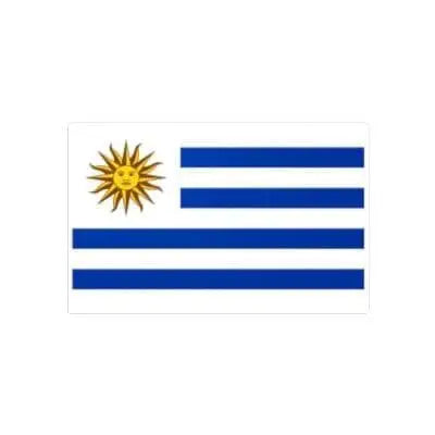 Autocollant drapeau uruguay rectangle pvc résistant