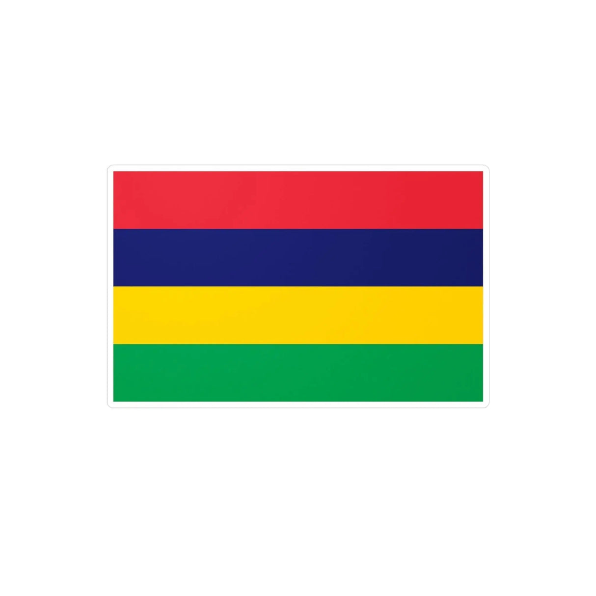 Autocollant île maurice rectangle pvc résistant décoratif