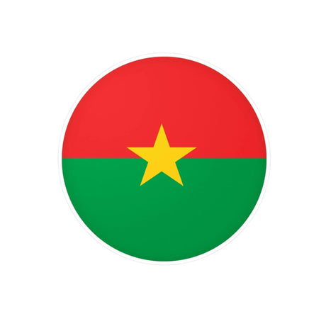 Autocollant rond burkina faso drapeau adhésif décoratif