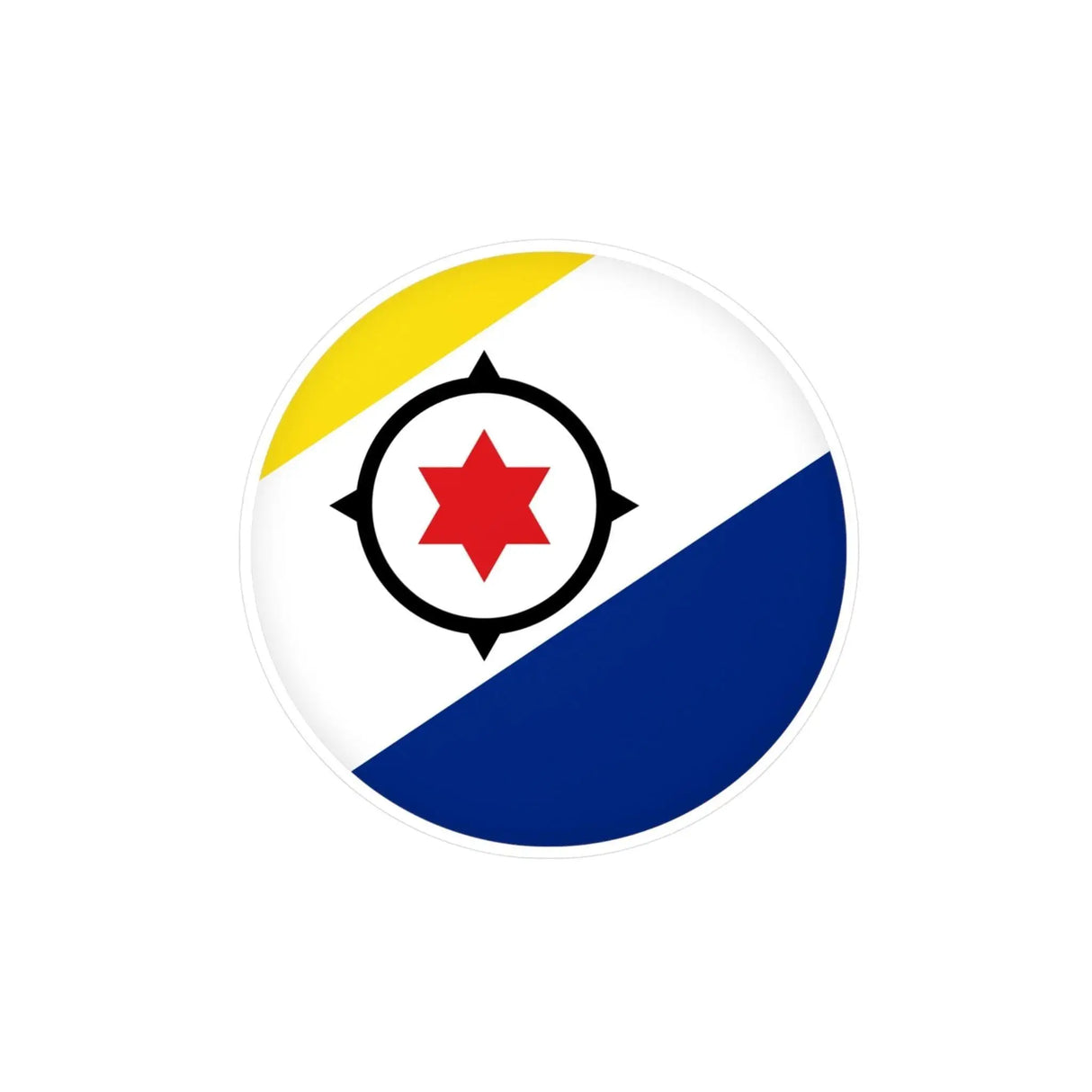 Autocollant rond drapeau bonaire pvc adhésif décoratif