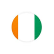 Autocollant rond drapeau côte d’ivoire pvc facile à poser