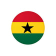 Autocollant rond drapeau ghana en pvc résistant