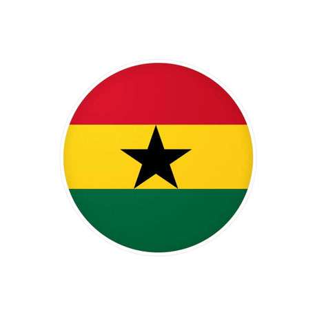 Autocollant rond drapeau ghana en pvc résistant