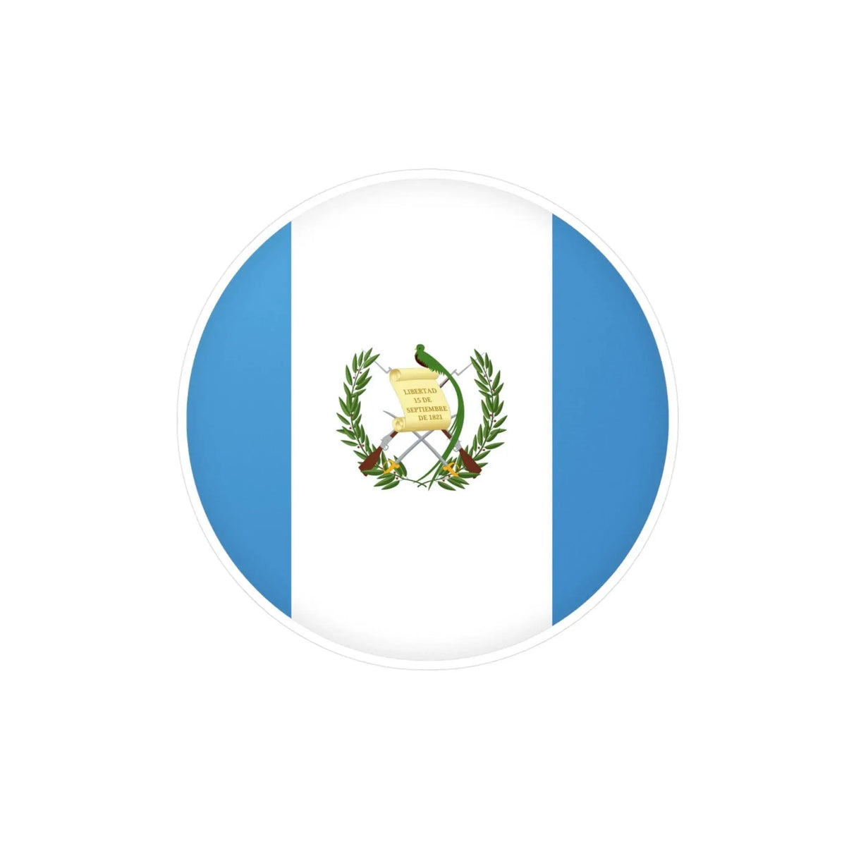 Autocollant rond drapeau guatemala pvc résistant déco