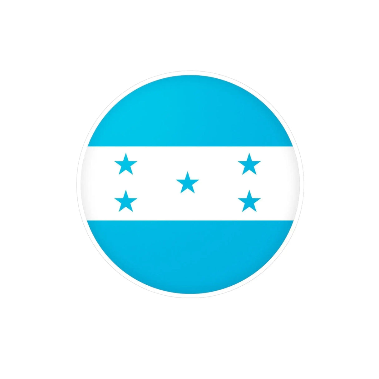 Autocollant rond drapeau honduras pvc résistant décoratif