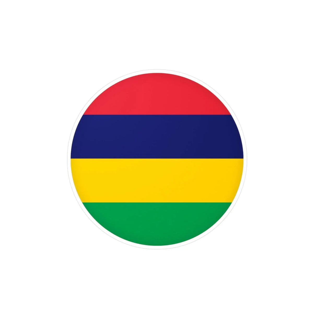 Autocollant rond drapeau île maurice pvc résistant décoratif