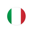 Autocollant rond drapeau italie pvc résistant décoration