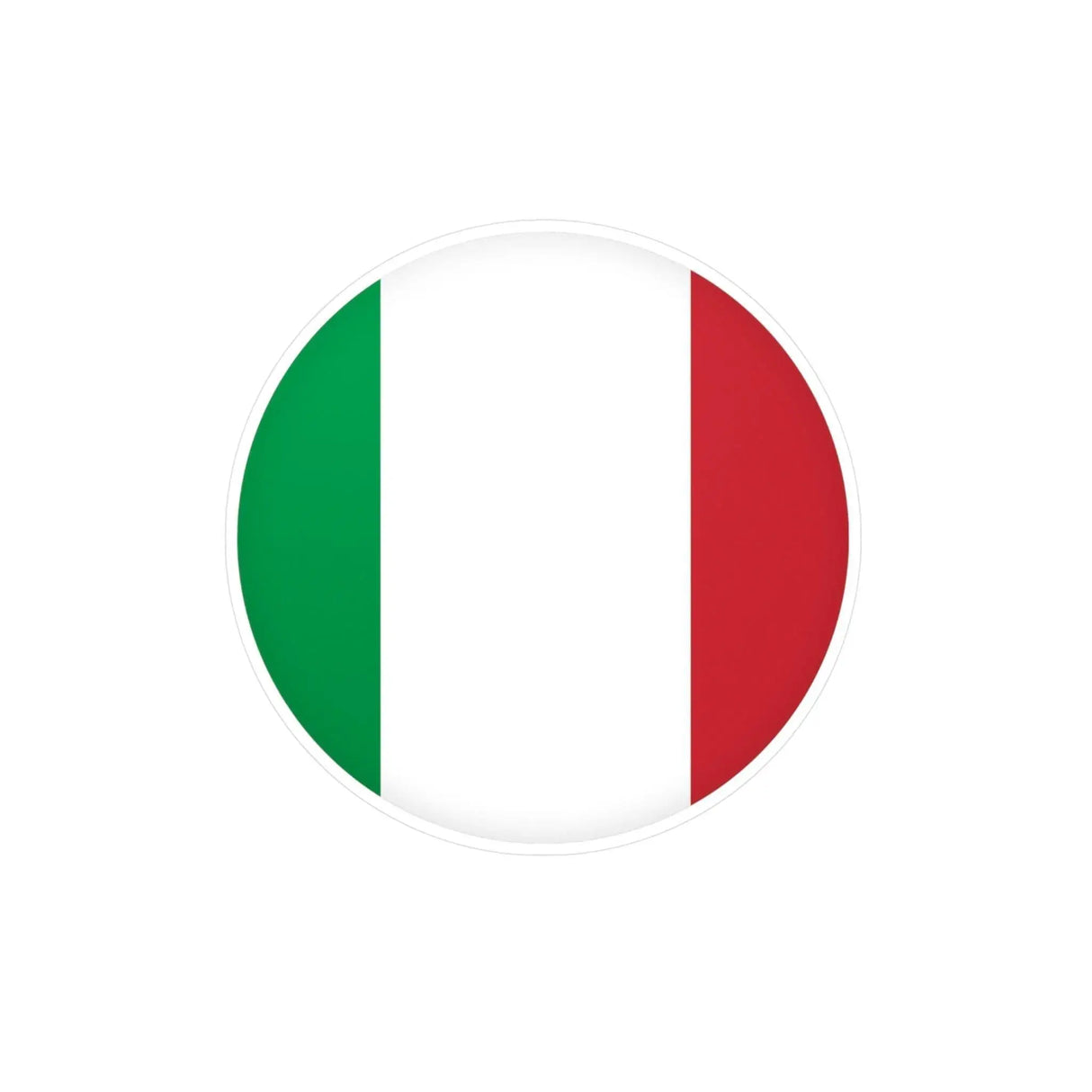 Autocollant rond drapeau italie pvc résistant décoration
