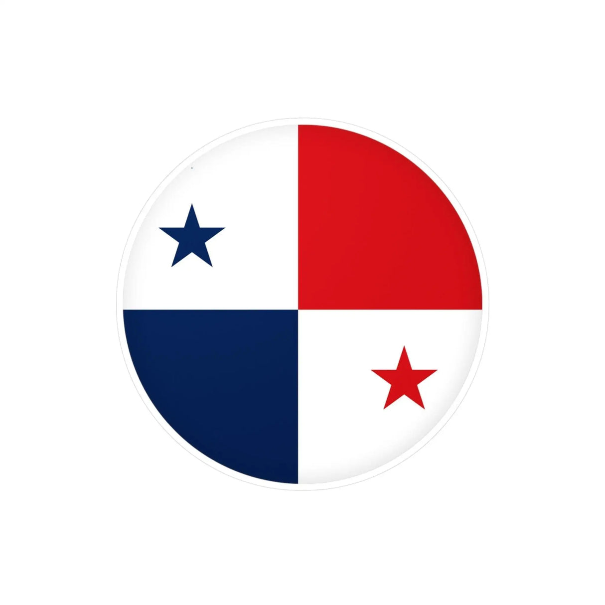 Autocollant rond drapeau panama en pvc résistant décoratif