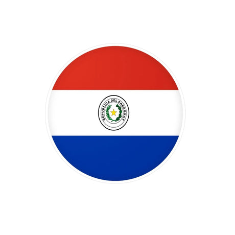 Autocollant rond drapeau paraguay pvc résistant décoratif