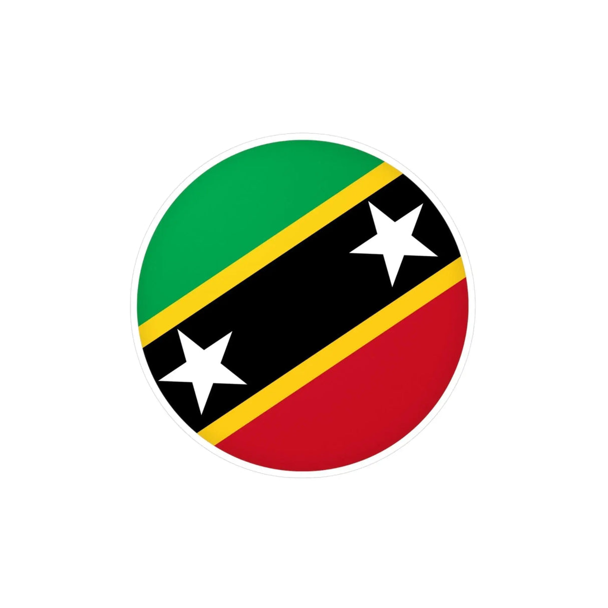 Autocollant rond drapeau saint-christophe-et-niévès pvc résistant